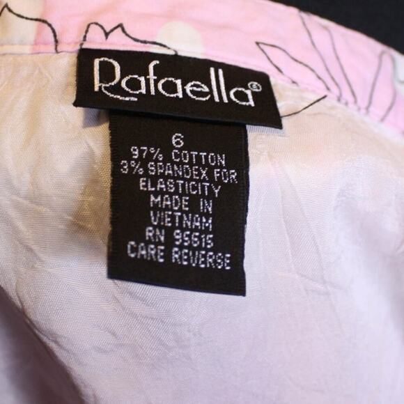 Rafaella A Line Skirt Pink Floral French Script Dainty Feminine Twee 6 - Picture 4 of 4